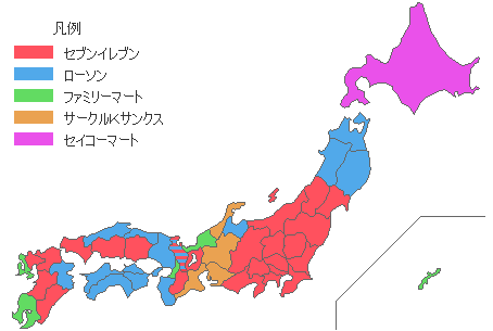 コンビニ分布図