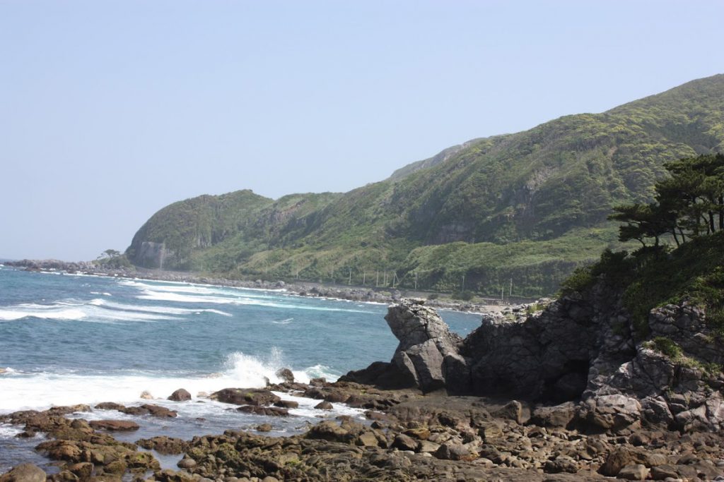 亀の形の岩山